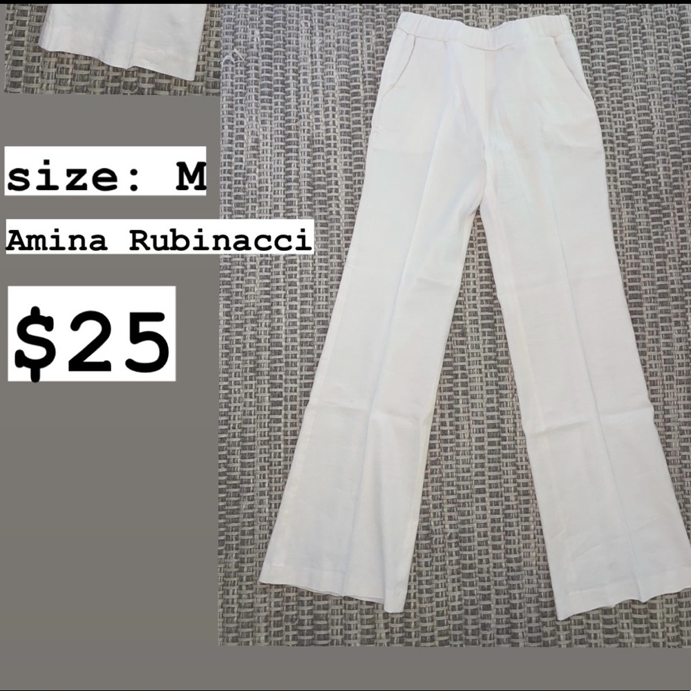 White Linen Flare Pants | In Great Condition
